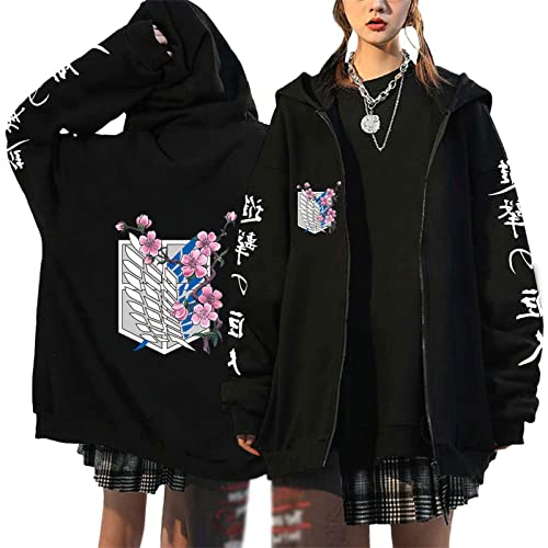 EGSDMNVSQ Unisex Kleidung Jacken Damen Herren Pullover Kapuzenjacke Zip Hoodie Anime Cosplay von EGSDMNVSQ