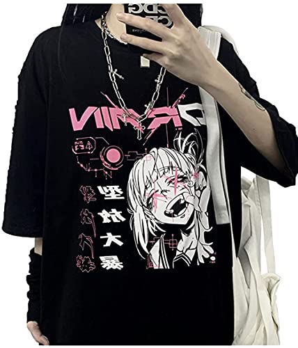 EGSDMNVSQ Winter Damen Tshirts Kawaii schulsachen T Shirt Kpop Fashion Oversize Shirt Japan Harajuku Pastel Goth Tshirts Cute Kleidung von EGSDMNVSQ