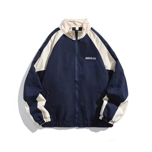 Freizeitjacke Herren Y2K College Jacket Stehkragen Sportjacken Vintage Baseballjacke Hip Hop Streetwear von EGSDMNVSQ