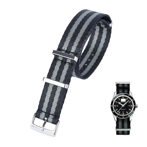 EGSDSE 20 mm hohe Dichte Nylon Armband weich für Omega Speedmaster 007 Sicherheitsgurt Armband Militär Sport Retro Armband für Seiko Strap Braid Gürtel, 20 mm, Achat von EGSDSE