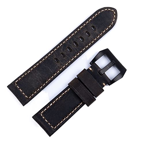 EGSDSE Handgefertigtes Uhrenarmband, Zubehör, Retro, Vintage, echtes Crazy Horse-Leder, 24 mm, Uhrenarmband für Panerai-Armband, 24 mm, Achat von EGSDSE