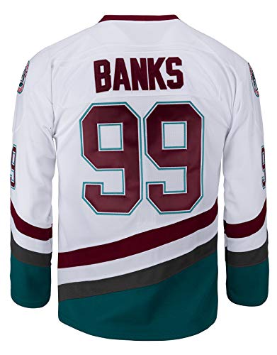 Youth Ducks Movie Shirts Eishockey Trikot, 99 Banks Weiß, L Youth Ducks Movie Shirts Eishockey Trikot, 99 Banks Weiß, L von EHCSROP