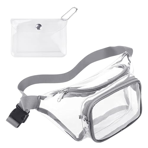 1 Stück Transparente Hüfttasche Und 1 Stück Transparente Geldbörse, Outdoor-Sport-Hüfttasche, Reisetasche, Tragbare Geldbörse, Modische Aufbewahrungstasche, Trageaccessoire von EHDWXVZM