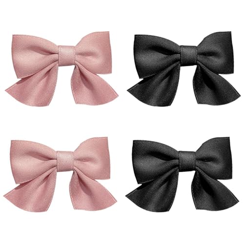 2 Paar Schleifen-Haarspangen, Schleifen-Kopfbedeckung, Kinder-Haarspangen, Süße Haarspangen, Kaputte Haarspangen, Frisur-Seitenklammern, Schleife-Krokodilklemmen von EHDWXVZM