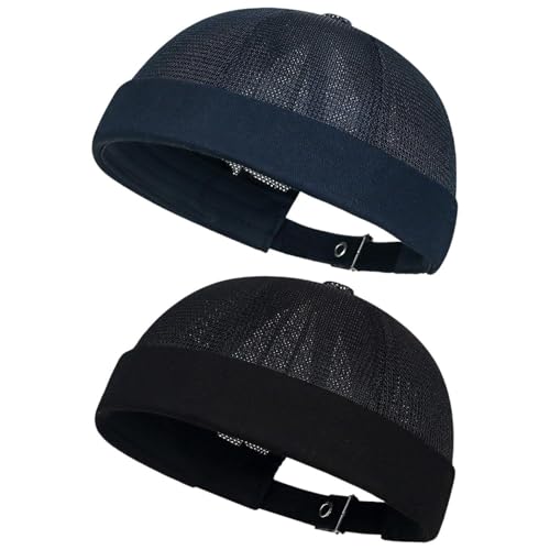 2 Stücke Atmungsaktivem Mesh Hut, Dockhut, Verstellbarer Hip-Hop-Hut, Mesh-Angelhut, Sommerhut, Kühle Seemannshut. von EHDWXVZM