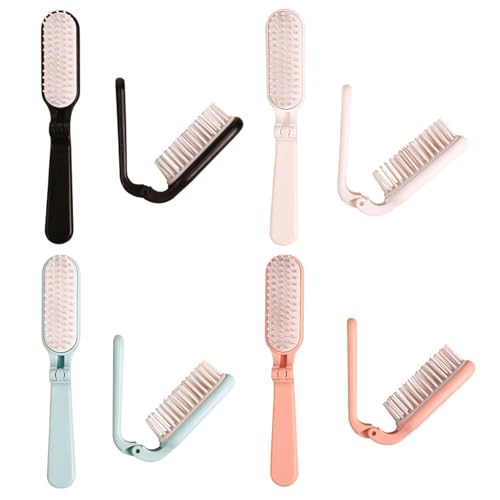 4-Teilige Faltbare Haarbürste, Kompakte Haarbürste, Faltbare Reise-Haarbürste, Mini-Haarbürste Für Kinder, Kleine Tragbare Haarbürste, Bürste Für Lockiges Haar, Nass- Und Trockenhaarbürste von EHDWXVZM