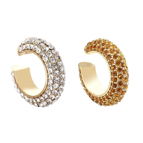 EHDWXVZM 2 Stück Ohrclips, Kreatives Clip-Design, Damen-Ohrclips, Angenehm Zu Tragen, Kein Piercing Nötig, Modischer Stil, Für Verschiedene Anlässe Geeignet. von EHDWXVZM