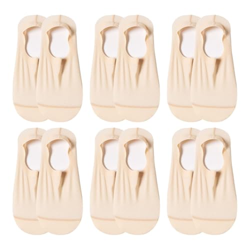 EHDWXVZM 6 Paar Unsichtbare Netzsocken, Rutschfeste Unsichtbare Socken Aus Eisseide, Super Unsichtbare Damensocken, Damen-Eisstrümpfe, Unsichtbare Netzsocken von EHDWXVZM