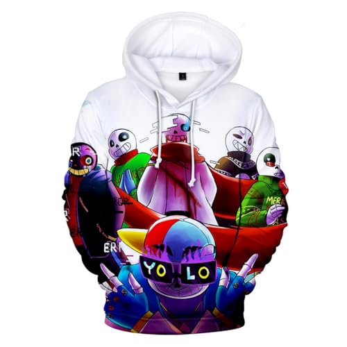 EHGEUYL Undertale Anime Game Sans Cosplay Hoodie Kostüm Outwear Tops Unisex (E,L), e, L von EHGEUYL