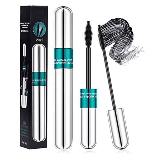 4D Silk Fiber Mascara Wasserfest Schwarz, Langlebig Not Blooming für Natürliche Lange Wimpern, Augen Make-up Geschenk für Frauen von EHIOG