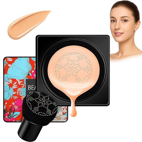 EHIOG Cushion Foundation CC Cream Naturton – Feuchtigkeitsspendend, Wasserfest, Lang anhaltend, Make Up Fixierspray Gesicht, Für Ebenmäßigen Teint und Strahlende Haut von EHIOG