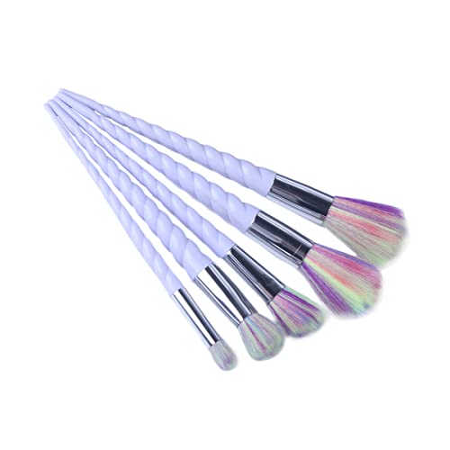 5-teiliges Make-up-Pinsel-Set, Einhorn-Griffe, Pinsel für professionelle Make-up-Pinsel mit weichen Borsten zum Mischen von Grundierung, Rouge, Concealer, Lidschatten, Eyeliner von EHOTER