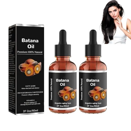 Batana-Öl Bio für Haarwachstum Natürlich Haarwachstumsöl gegen Haarausfall für Gesundes Haar Batana-Öl Haarserum für Männern Mädchen Frauen Weihnachtsgeschenk (2) von EHOTER