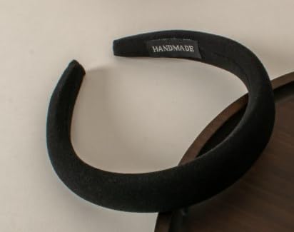 Breit Haarbänder Stirnbänder Elegant Vintage Samt Haarreifen Weich Rutschfest Gepolstert Damen Haarschmuck Hochzeit Mädchen Haar Accessoire für Frauen Mädchen Geschenk (Schwarz) von EHOTER