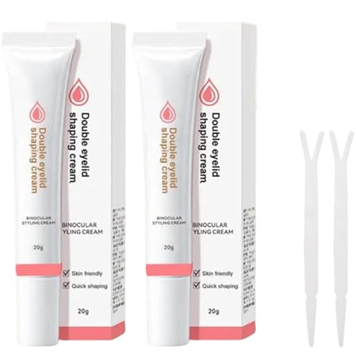 Doppelte Augenlid Styling Creme Invisible Double Eyelid Shaping Cream Langlebig Unsichtbare Doppel Augenlid Formungscreme Wasserfest Schweißfest, mit Y-Stick Damen Mädchen Geschenk (2) von EHOTER