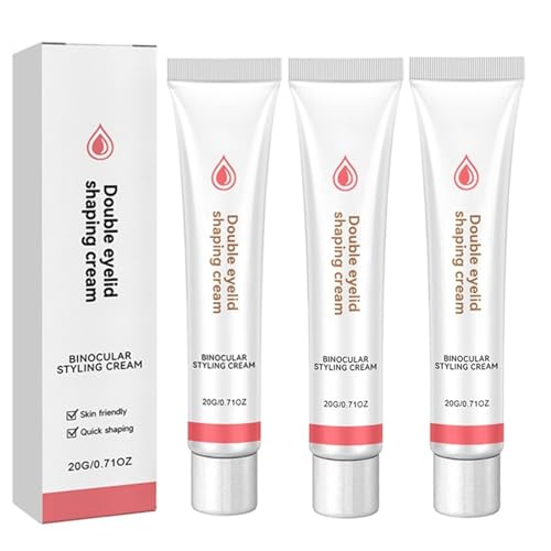 Doppelte Augenlid Styling Creme Invisible Double Eyelid Shaping Cream Langlebig Unsichtbare Doppel Augenlid Formungscreme Wasserfest Schweißfest, mit Y-Stick Damen Mädchen Geschenk (3) von EHOTER