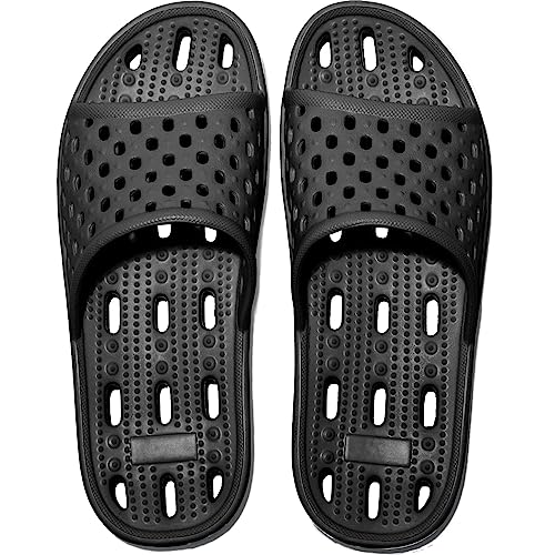 EHOTER Badelatschen Damen Herren Hohle Undichte Unisex Sommersandalen Slippers Weich Rutschfeste Schnell Trocknende Dusch Badeschlappen Hausschuhe für Strand Indoor Outdoor von EHOTER