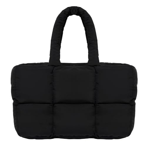 EHOTER Damen Schultertaschen Wolkentasche Hobo Tasche Umhängetasche Multifunktionstasche Umhängetasche Klein Moderne Taschen mit Breitem Schultergurt Tasche, Schwarz von EHOTER