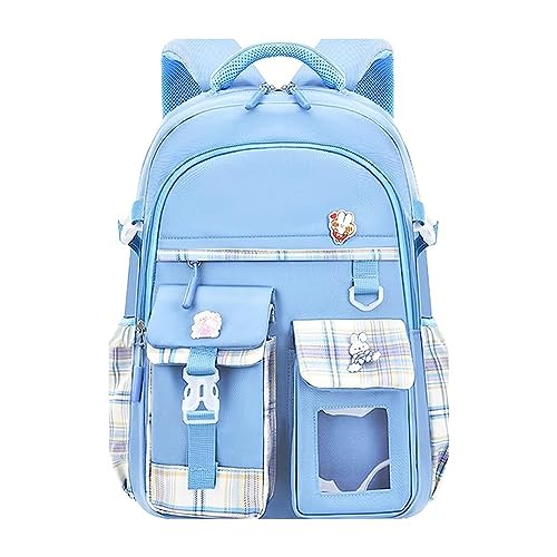 EHOTER Kawaii Kinderrucksack Schultaschen Wanderrucksack für Mädchen Teenager Kinder Outdoor Ausflug Backpack Süße Große Leichte Schultasche Wasserdicht Schulrucksack (Blau) von EHOTER