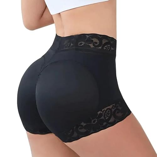 EHOTER Push up Unterhose Po Damen Butt Lifter Unterhose Nahtlos Padded Miederhose Damen Bauchweg Stark Formend Hip Enhancer Shapewear Miederpants Unterwäsche für Frauen Geschenk (Schwarz,L) von EHOTER