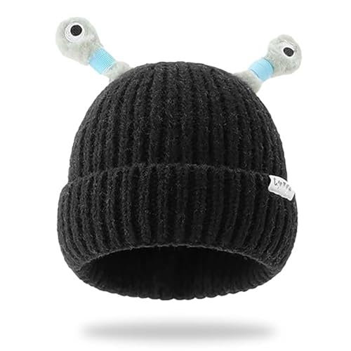 EHOTER Winter Parent-Child Cute Glowing Little Monster Knit Hat Leuchtend Monster Strickmütze Wintermütze Atmungsaktiv Warm Sportmütze Weich Lustig Beanie Mütze (Einheitsgröße,4) von EHOTER