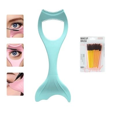 Eyeliner Lidstrich Schablone Eyelid Shield Wimpern Schablone Bürsten Wimperntusche Applikator Augen Make-up Kosmetik Maskara Guide Tool Wimpernkamm für Damen Mädchen Anfänger Geschenk (Blau) von EHOTER