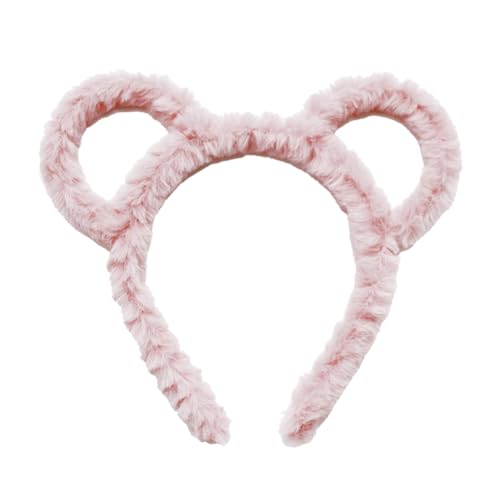 Fashion Neue Frauen Winter dick Plüsch Stirnband Runde Maus Bär Ohren Make-up Haar Hoop Bandana Haarschmuck Frauen Damen Mädchen Geschenk (B) von EHOTER