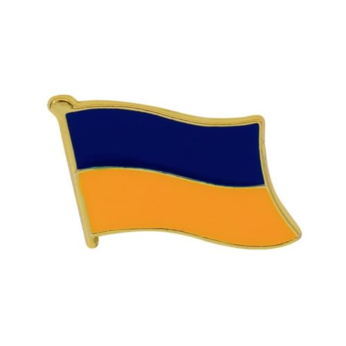 Flagge der Ukraine Herzform Abzeichen Flagge der Ukraine Herz Revers Krawattennadel Brosche Abzeichen Niedlich Lustige Liebesform Zubehör Metall Knopf Abzeichen Dekorative Button Brosche von EHOTER