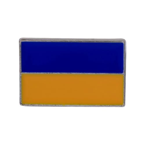 Flagge der Ukraine Herzform Abzeichen Flagge der Ukraine Herz Revers Krawattennadel Brosche Abzeichen Niedlich Lustige Liebesform Zubehör Metall Knopf Abzeichen Dekorative Button Brosche von EHOTER