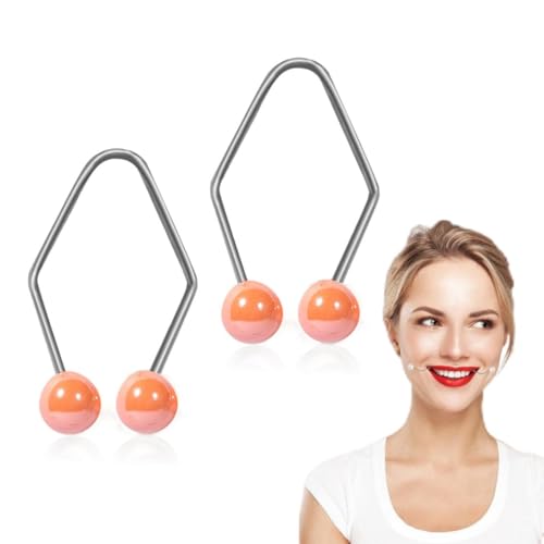 Grübchen Macher Natürlich Grübchen Macher Wangen Dimple Maker Face Grübchen Perlen Grübchen Trainer Smile Gesichtstrainer Smile Makers für Damen Mädchen Lächeln Geschenk (Orange) von EHOTER