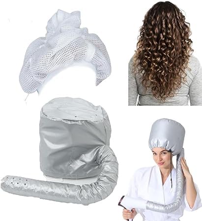 Netz Plopping Kappe zum Trocknen von lockigem Haar Net Plopping Cap Bonnet Verstellbare Haartrockenhauben Netzhaube Haarnetz mit Kordelzug Netzkappe Damen Frauen Mädchen Geschenk (C) von EHOTER