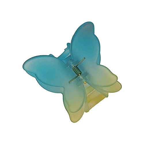 Schmetterling Haarklammer Damen Mittelgroß Haarspangen Matt Haarspange Rutschfest Haarkrallen Clips Haar-Accessoires für Frauen Mädchen Haarstyling-Zubehör Haarschmuck (Blau) von EHOTER