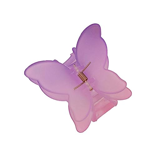 Schmetterling Haarklammer Damen Mittelgroß Haarspangen Matt Haarspange Rutschfest Haarkrallen Clips Haar-Accessoires für Frauen Mädchen Haarstyling-Zubehör Haarschmuck (Violett) von EHOTER