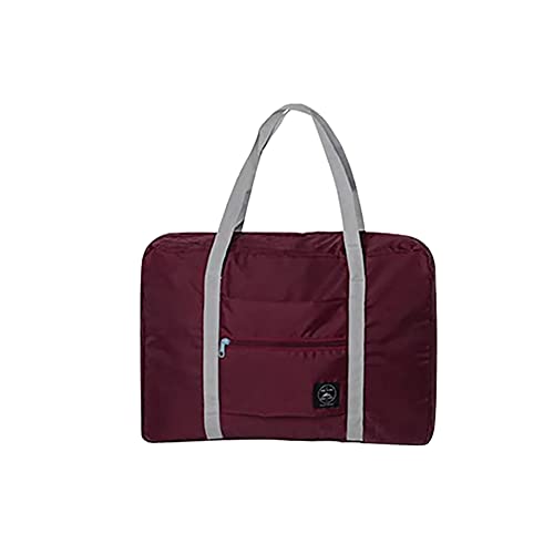 Sporttasche Wochenendtasche Große Kapazität Reisetasche Vintage Duffel Bag Groß Übernachtung Handgepäck für Männer und Frauen Reisetasche Gepäck Wasserdicht Tragbar Turnbeutel, weinrot von EHOTER