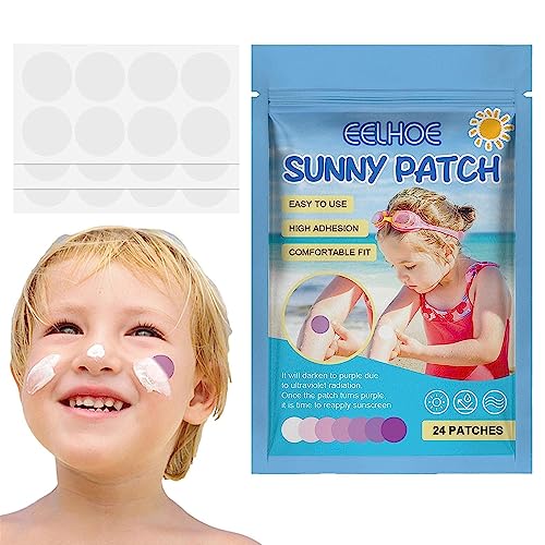 UV Aufkleber für Sonnenschutz UV-Erkennungspflaster Natürliche Farbwechselnde Wasserfeste UV-Sonnenaufkleber Sonnenpflaster UV Stickers für Kinder Erwachsene Gesicht Körper Outdoor Reise (120) von EHOTER