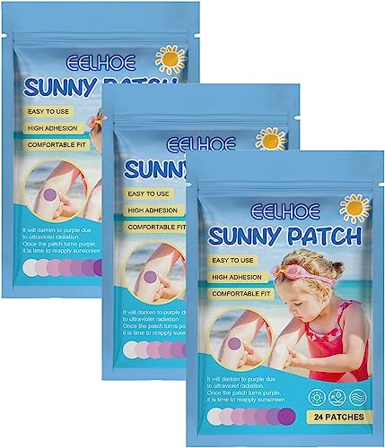 UV Sunscreen Sticker UV-Aufkleber für Sonnenschutz UV Detecting Sunscreen Stickers UV Stickers for Sunscreen Reapply UV-Erkennungspflaster für Kinder Erwachsene (72) von EHOTER