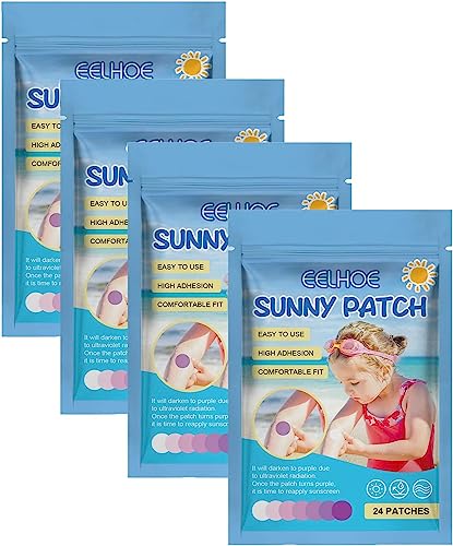 UV Sunscreen Sticker UV-Aufkleber für Sonnenschutz UV Detecting Sunscreen Stickers UV Stickers for Sunscreen Reapply UV-Erkennungspflaster für Kinder Erwachsene (96) von EHOTER