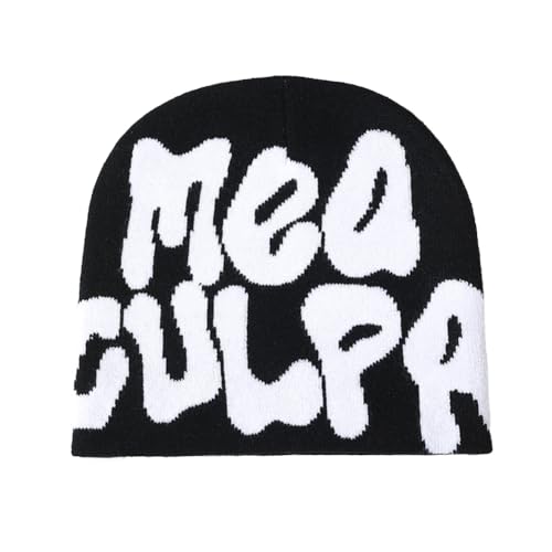 Y2k Slouch Beanie Unisex Mütze Cap Winter Knit Skater Hip Hop Strickmützen Baumwolle Lustig Spider Hut für Herren Damen Teenager Outdoor Bekleidung Accessoires Geschenk (A,Einheitsgröße) von EHOTER