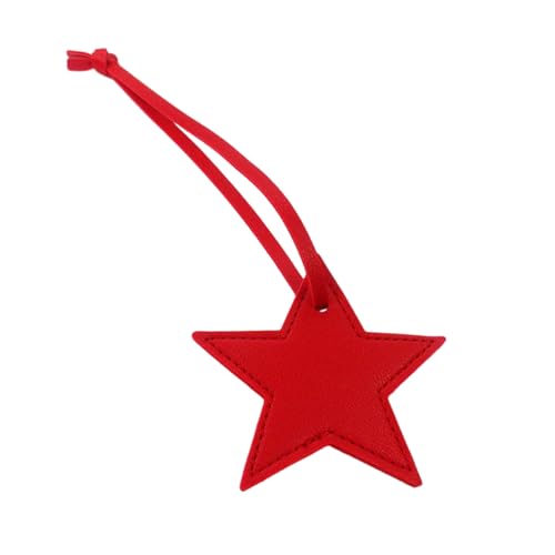 EHZBRCN Sternförmige Ledergepäck Charm Vielseitiger Fünf Punkte Star Keychain Für Frauen Mädchen Modische Tasche Accessoire von EHZBRCN