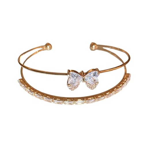 EHZBRCN Verstellbarer Zirkonblattarmband Mit Funkelnden Zirkonsteinen Handgefertigt von EHZBRCN
