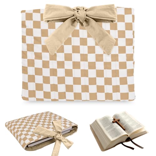 Bibelhülle für Damen, große Bibel-Tragetasche für Damen, Organizer, gesteppte Bibeltragetasche (gelbes Gitter) von EHZYP