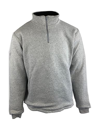 EIBENHOLZ stichhemmender Stehkragenpullover Protective Zipper, hellgrau, Gr. XXL von EIBENHOLZ
