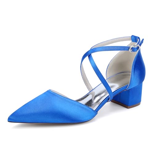 EICOFF Damen Blockabsatz Satin Pumps Geschlossene Zehen Hochzeitsschuhe Kreuz Knöchelriemen Kleid Schuhe Brautjungfern Abende Party Gastschuhe,Royal Blue,37 EU EICOFF Damen Blockabsatz Satin Pumps Geschlossene Zehen Hochzeitsschuhe Kreuz Knöchelriemen Kleid Schuhe Brautjungfern Abende Party Gastschuhe,Royal Blue,37 EU von EICOFF