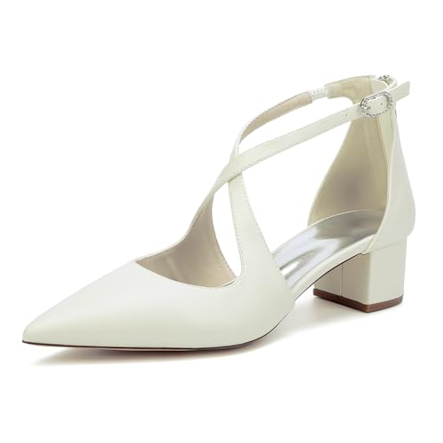 EICOFF Damen Hochzeit Pumps mit Blockabsatz Geschlossene Zehen Kreuz Knöchelriemen Brautschuhe Verstellbare Schnalle Abschlussball Partyschuhe,Beige,43 EU EICOFF Damen Hochzeit Pumps mit Blockabsatz Geschlossene Zehen Kreuz Knöchelriemen Brautschuhe Verstellbare Schnalle Abschlussball Partyschuhe,Beige,43 EU von EICOFF