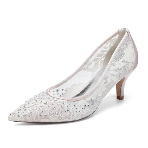 EICOFF Damen Kitten Heel Pumps Niedrige Mittlere Ferse Spitze Zehen Strasssteine Slip on Braut Hochzeit Sandalen Abend Arbeitschuhe,Champagne,40 EU EICOFF Damen Kitten Heel Pumps Niedrige Mittlere Ferse Spitze Zehen Strasssteine Slip on Braut Hochzeit Sandalen Abend Arbeitschuhe,Champagne,40 EU von EICOFF