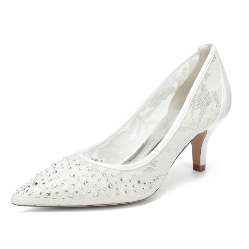 EICOFF Damen Kitten Heel Pumps Niedrige Mittlere Ferse Spitze Zehen Strasssteine Slip on Braut Hochzeit Sandalen Abend Arbeitschuhe,Elfenbein,38 EU EICOFF Damen Kitten Heel Pumps Niedrige Mittlere Ferse Spitze Zehen Strasssteine Slip on Braut Hochzeit Sandalen Abend Arbeitschuhe,Elfenbein,38 EU von EICOFF