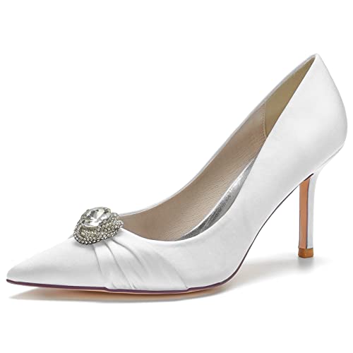 EICOFF Damen Strass Pumps mit Absatzschuhe Brautschuhe der Frauen Bequeme Slip Auf Geschlossene Zehen Braut Brautjungfer Schuhe,Weiß,37 EU EICOFF Damen Strass Pumps mit Absatzschuhe Brautschuhe der Frauen Bequeme Slip Auf Geschlossene Zehen Braut Brautjungfer Schuhe,Weiß,37 EU von EICOFF