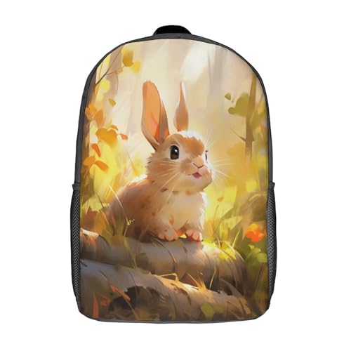 EICOFF Kaninchen Schulrucksäcke Großer Rucksack Für Jungen Mädchen Laptop-Rucksäcke, Geeignet Als Schultasche, Freizeitrucksack Rucksack Kindergarten Für Die Grundschule 17inch von EICOFF