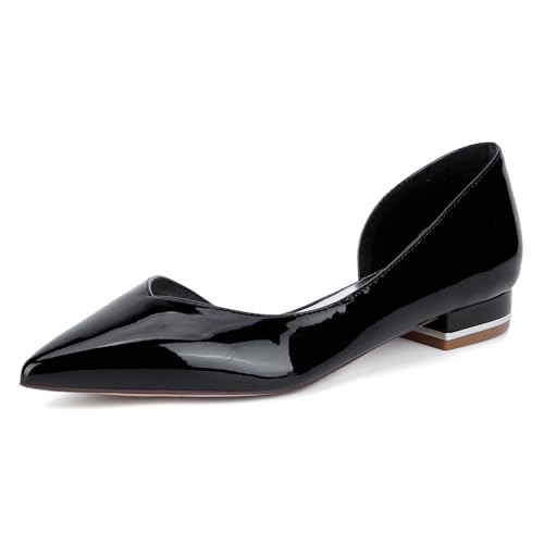 EICOFF Women's Closed Toe Court Shoes Ladies Pointed Toe Slip-on Flat Sandals Evening Party Prom Bridal Shoes,Schwarz,38 EU EICOFF Women's Closed Toe Court Shoes Ladies Pointed Toe Slip-on Flat Sandals Evening Party Prom Bridal Shoes,Schwarz,38 EU von EICOFF