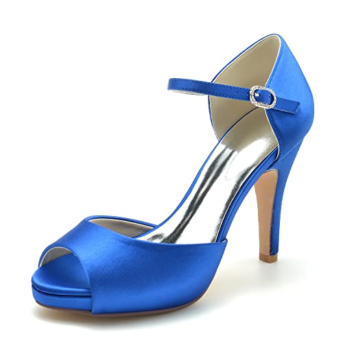 EICOFF Women's Peep Toe High Heel Sandals Ankle Strap Pumps Adjustable Buckle Party Work Special Occasions Formals Bridal Wedding Shoes,Royal Blue,41 EU EICOFF Women's Peep Toe High Heel Sandals Ankle Strap Pumps Adjustable Buckle Party Work Special Occasions Formals Bridal Wedding Shoes,Royal Blue,41 EU von EICOFF
